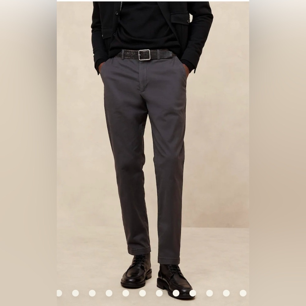 Banana Republic chino stretch pant, 40x29, gray